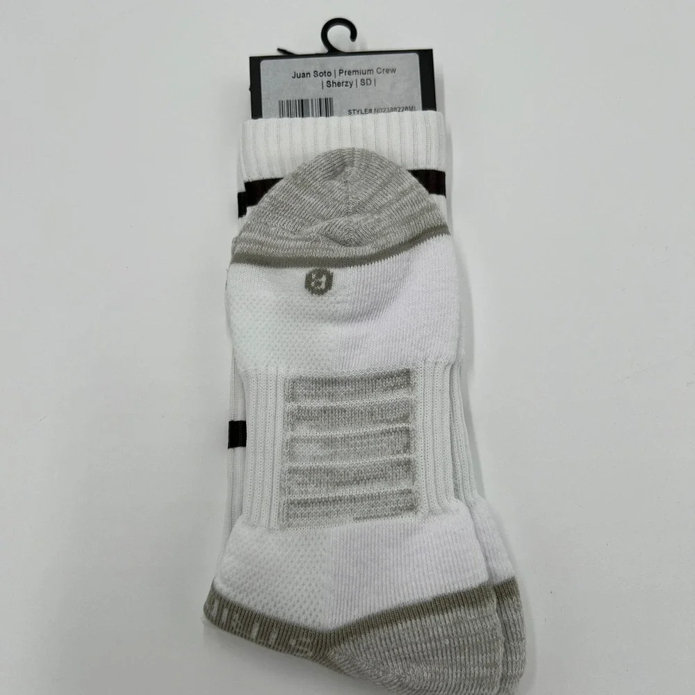 Strideline Juan Soto San Diego Padres Premium Crew Sherzy Socks MLB‎ White M/L
